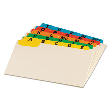 Oxford™ Manila Index Card Guides With Laminated Tabs, 1-5-cut Top Tab, A To Z, 4 X 6, Manila, 25-set freeshipping - TVN Wholesale